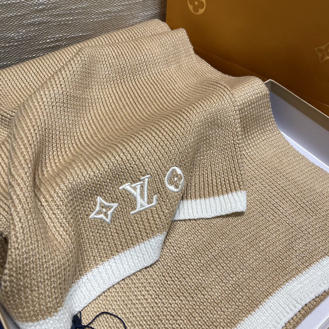 LV Headline 围巾Monogram 花卉刺绣点缀