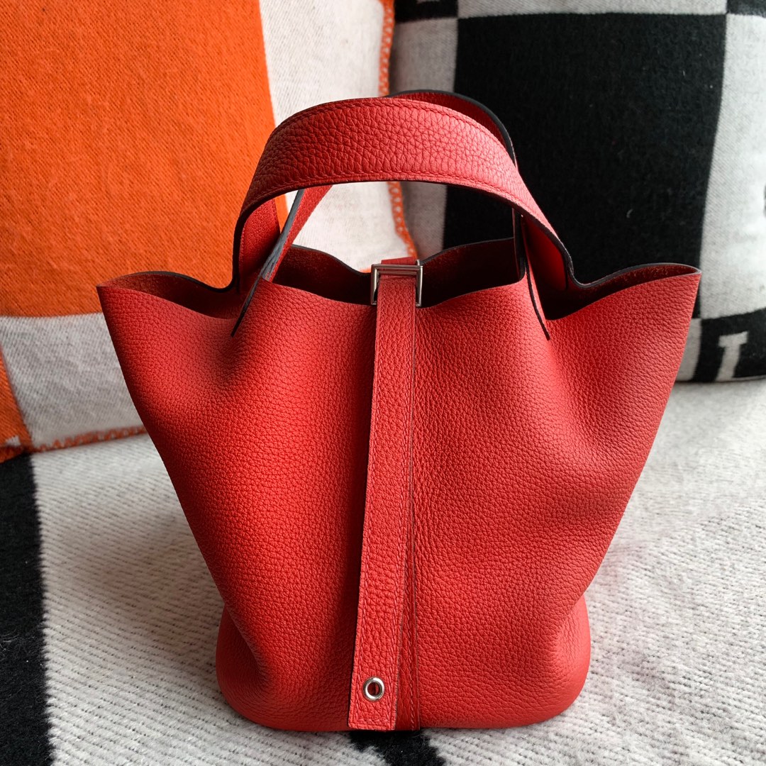 菜篮子 togo皮 手工制作 小号18cm  大号22cm